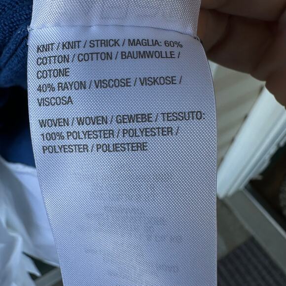 Isaac Mizrahi QVC XL Petite Mock Neck Fine Gauge Sweater Layered Look Twilight - Picture 6 of 8